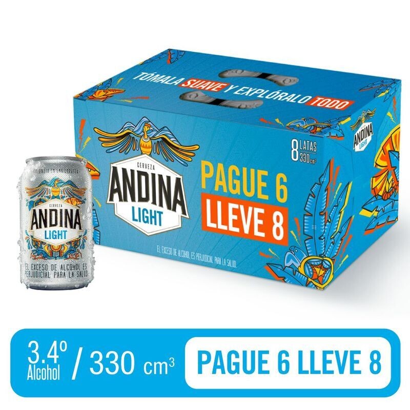 andina ligh - pague 6 lleve 8