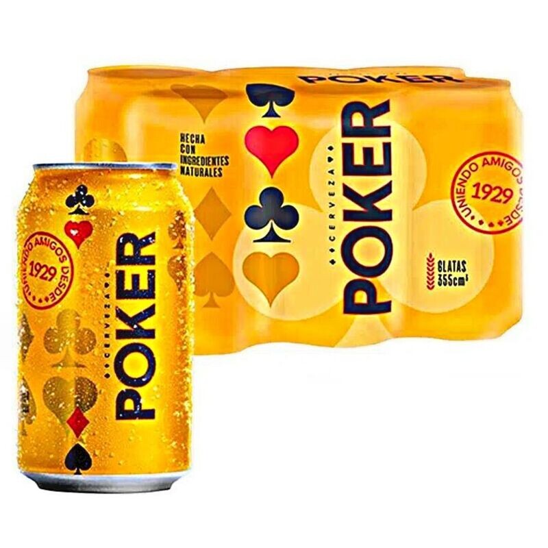 Cerveza Poker  - six pack Latas 330 ml