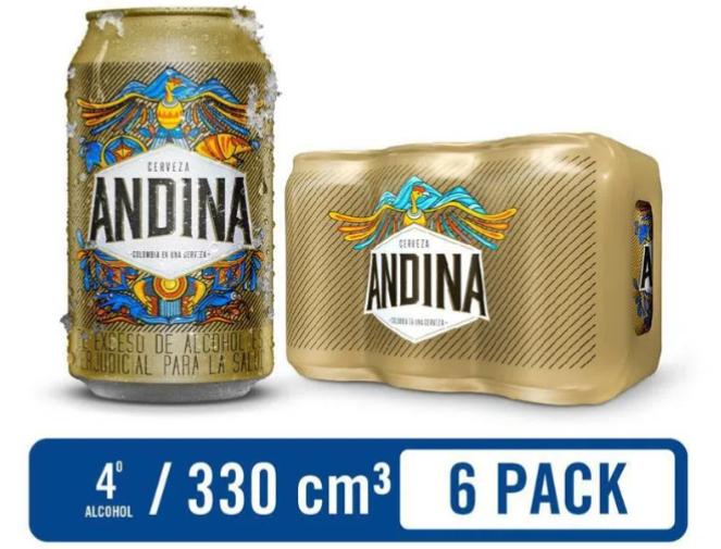 Cerveza Andina   - Andina   - Display x6 Latas 330 ml