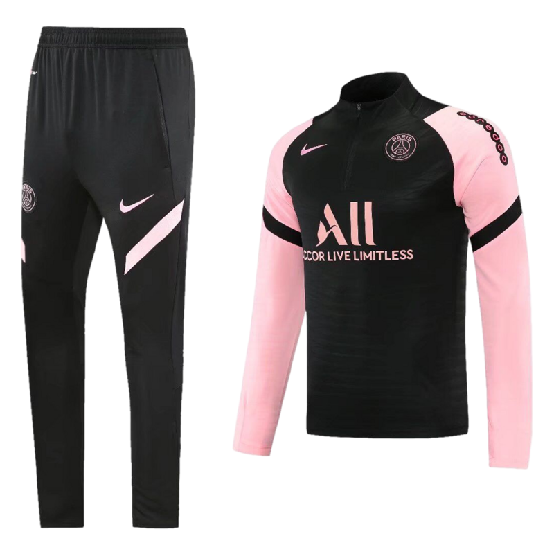 Pink and black PSG tracksuit 