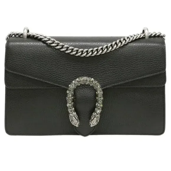 Gucci silver logo purse