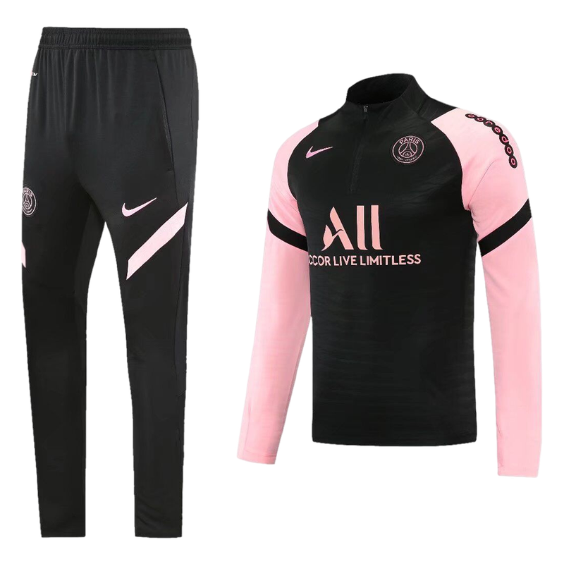 Pink and black PSG tracksuit 