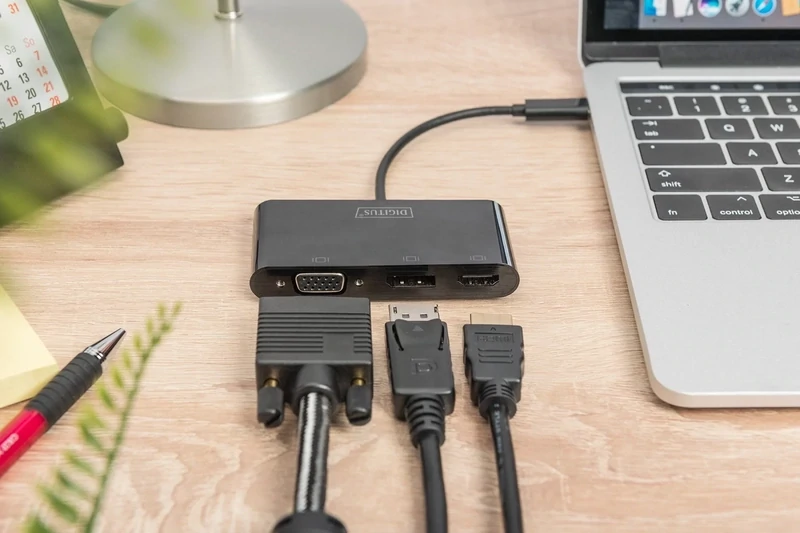 DIGITUS USB-C™ 3in1 Triple Monitor Adapter (HDMI, DP, VGA) DIGITUS USB-C™ 3in1 Triple Monitor Adapter (HDMI, DP, VGA)