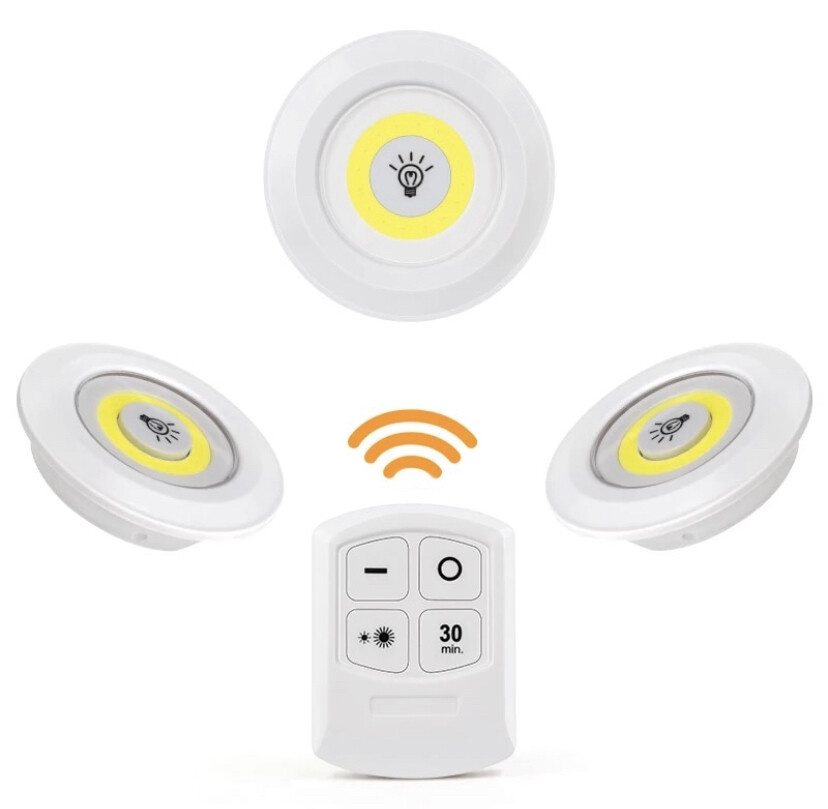 3 Lamps LED avec télécommande