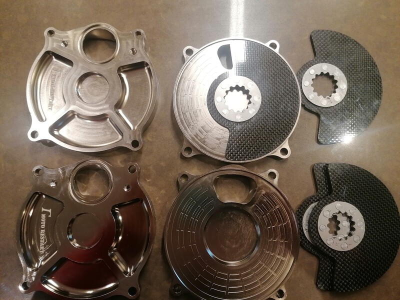 Kit stage 2:couvercles et disques carbone 8 pièces