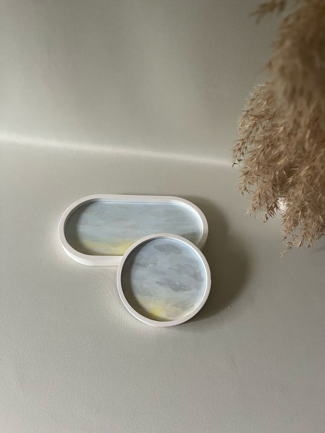 Dekotablett „Aquarell Himmel“