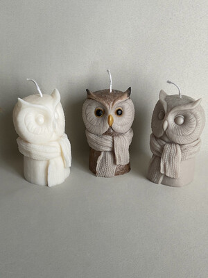 Eule mit Schal Eule mit Schal