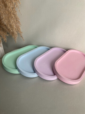 Langes Dekotablett Pastellfarben