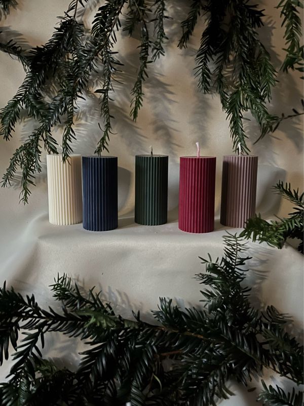 Gestreifte Säulenkerze