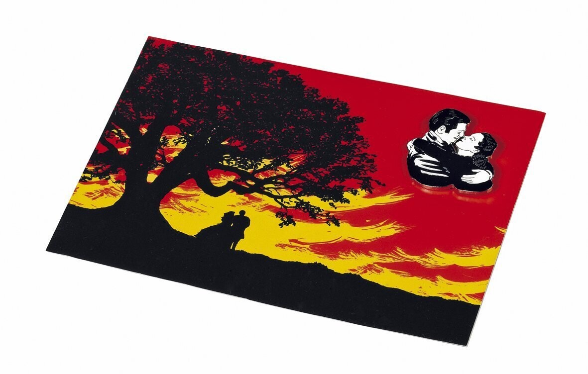 Hollywood Pins - Vom Winde verweht - Postkarte mit Ansteck-Pin  Robert Nippoldt