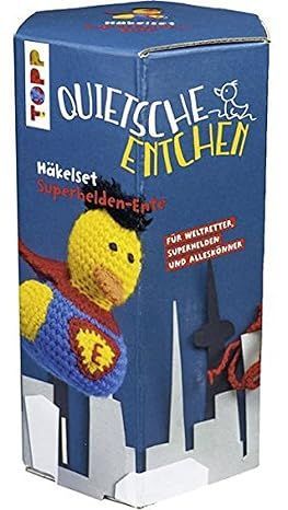 Quietsche-Entchen Häkelset Superheld: Anleitung und Material