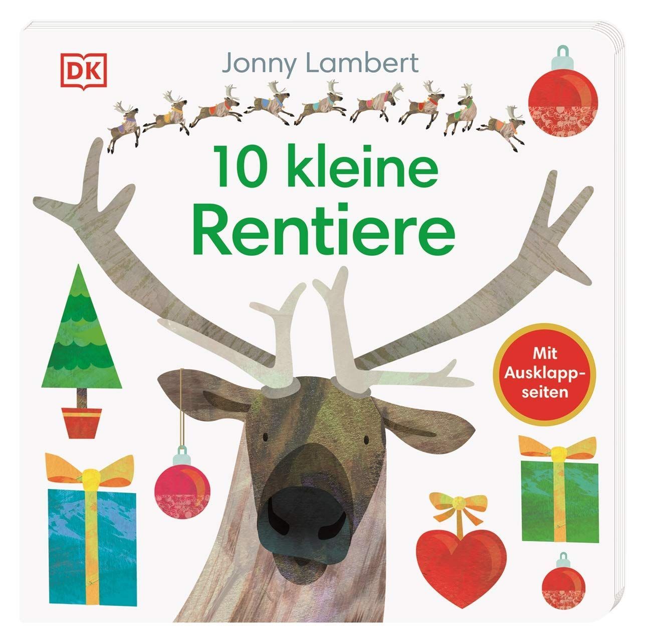 10 kleine Rentiere - Pappbilderbuch mit Ausklappseiten