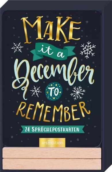 Make it a December to remember - 24 Sprüchepostkarten - Adventskalender