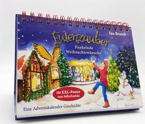 Eulenzauber. Funkelnde Weihnachtswünsche: Eine Adventskalender-Geschichte zum Aufstellen mit XXL-Poster zum Selberbasteln