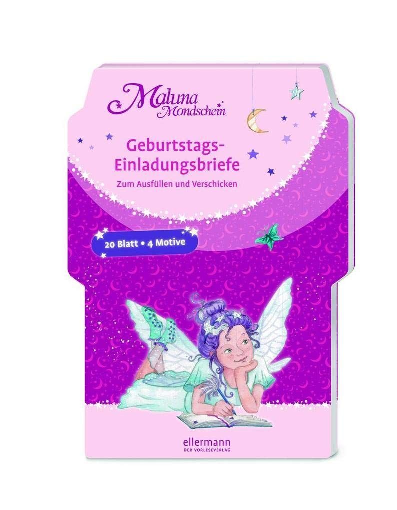 Maluna Mondschein Geburtstags-Einladungsbriefe
