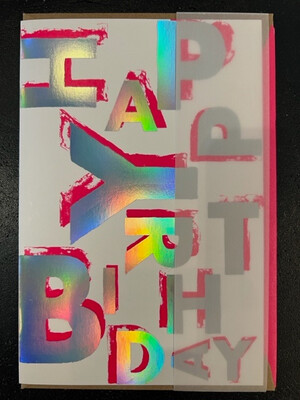 Artebene Karte Präge Neon Future Birthday