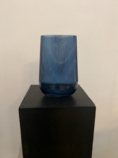 Vase blau Glas klein