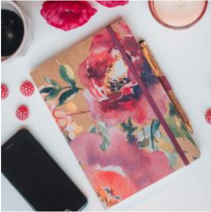 Notizbuch DIN A5 Aquarellrosen