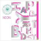Karte Neon Happy Birthday