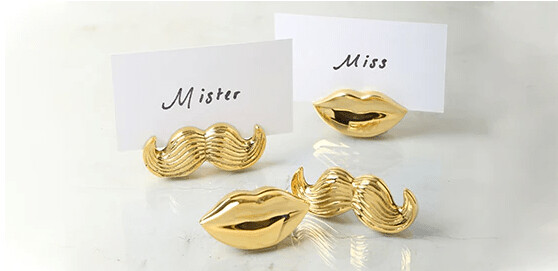 Jonathan Adler MR.&amp;MRS. MUSE TISCHKARTENHALTER SET - Gold