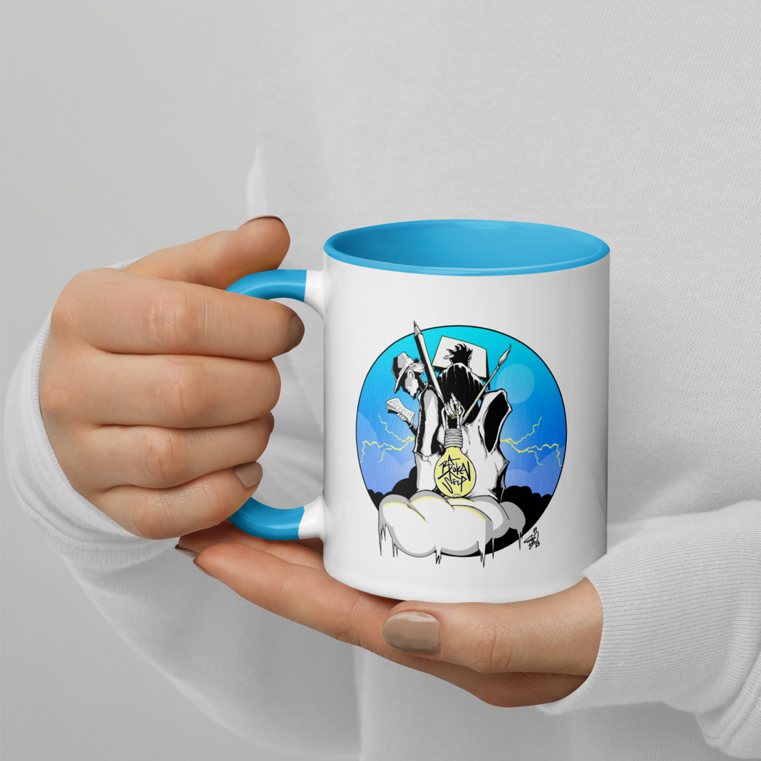 Abrokensleep Mug with Color Inside