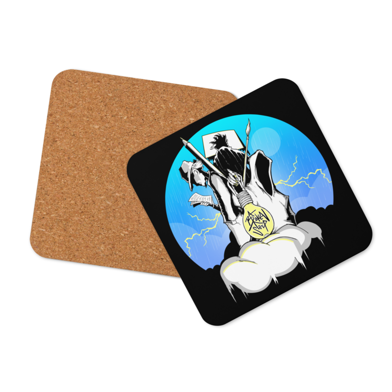 Abrokensleep Cork-back coaster
