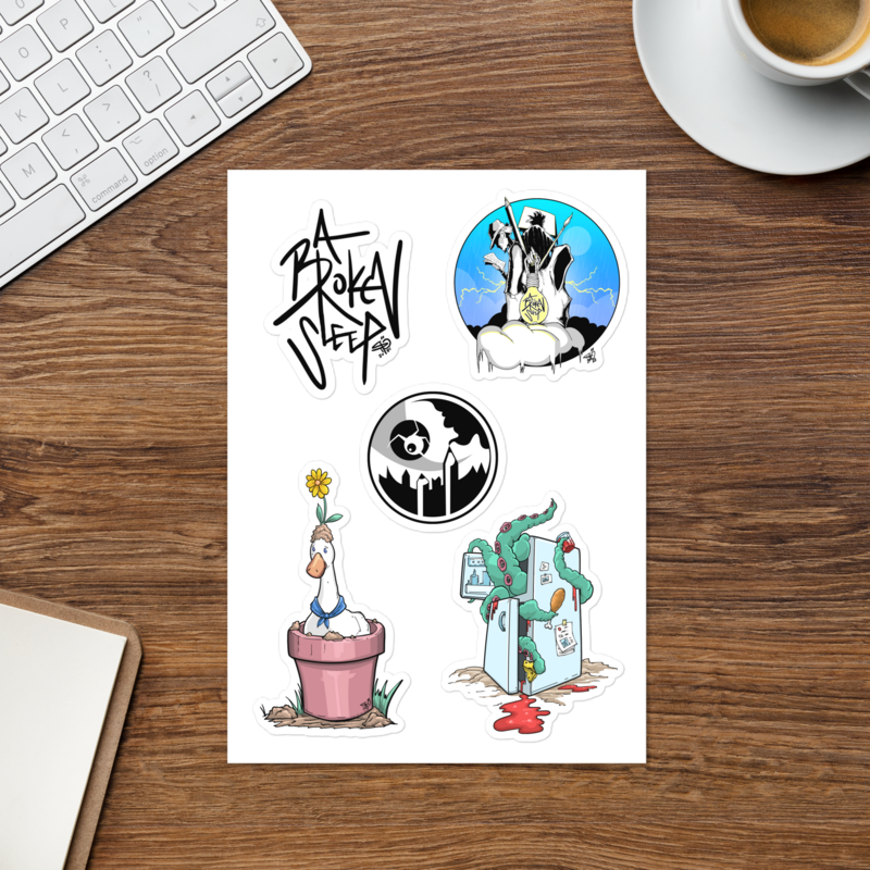 Abrokensleep Sticker sheet 1