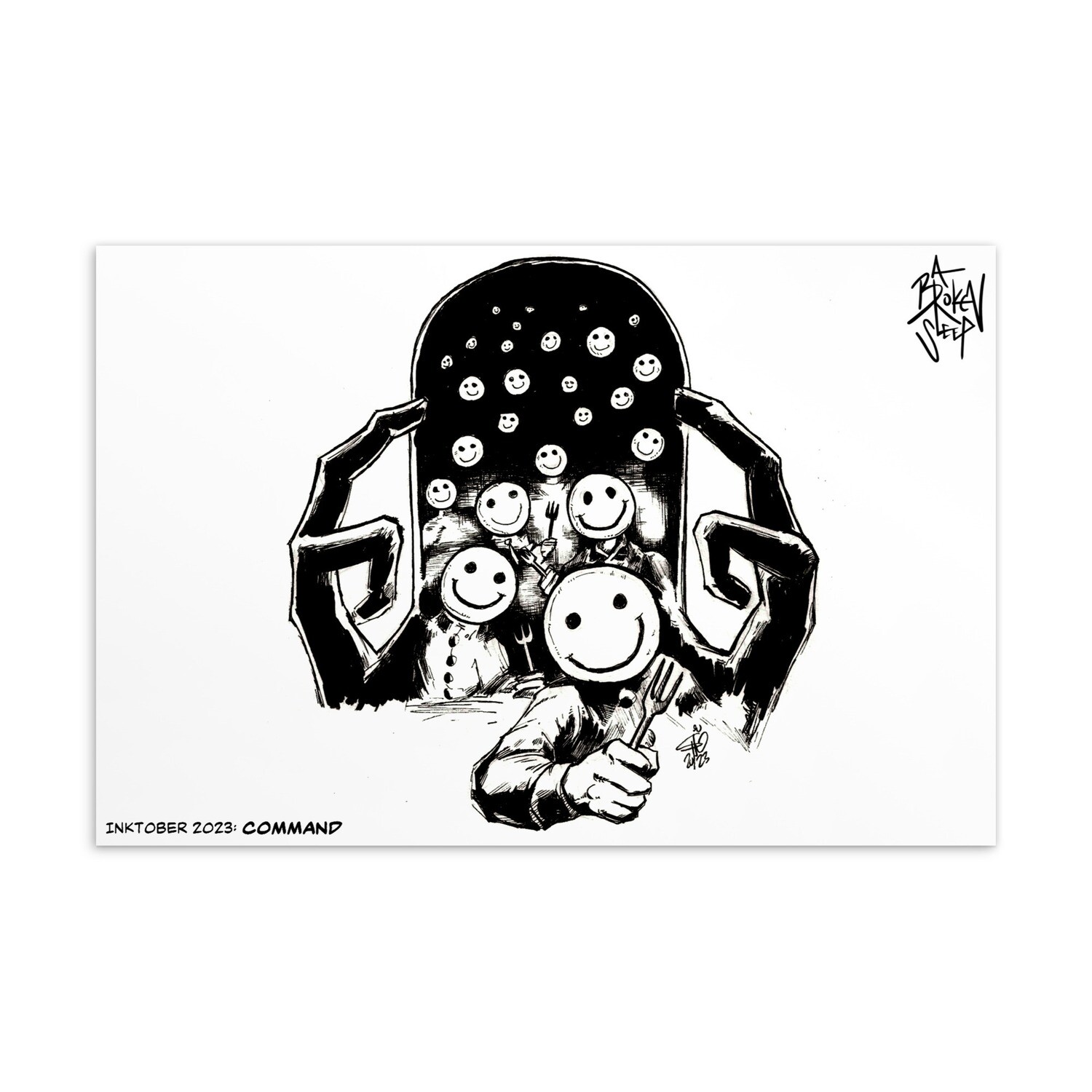 Inktober 2023: Command Art Print Postcard