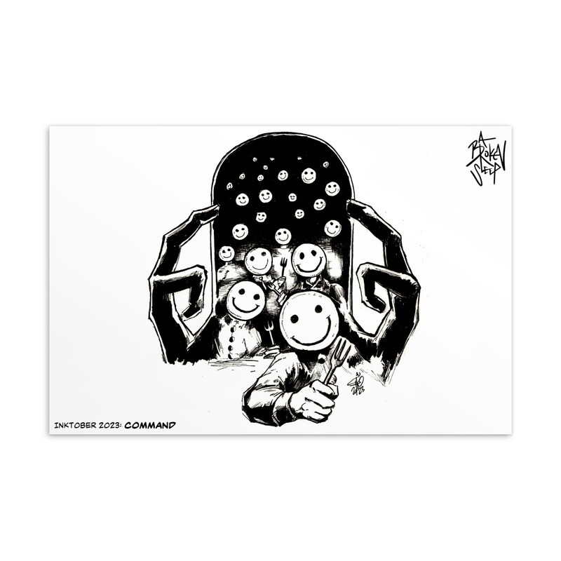 Inktober 2023: Command Art Print Postcard