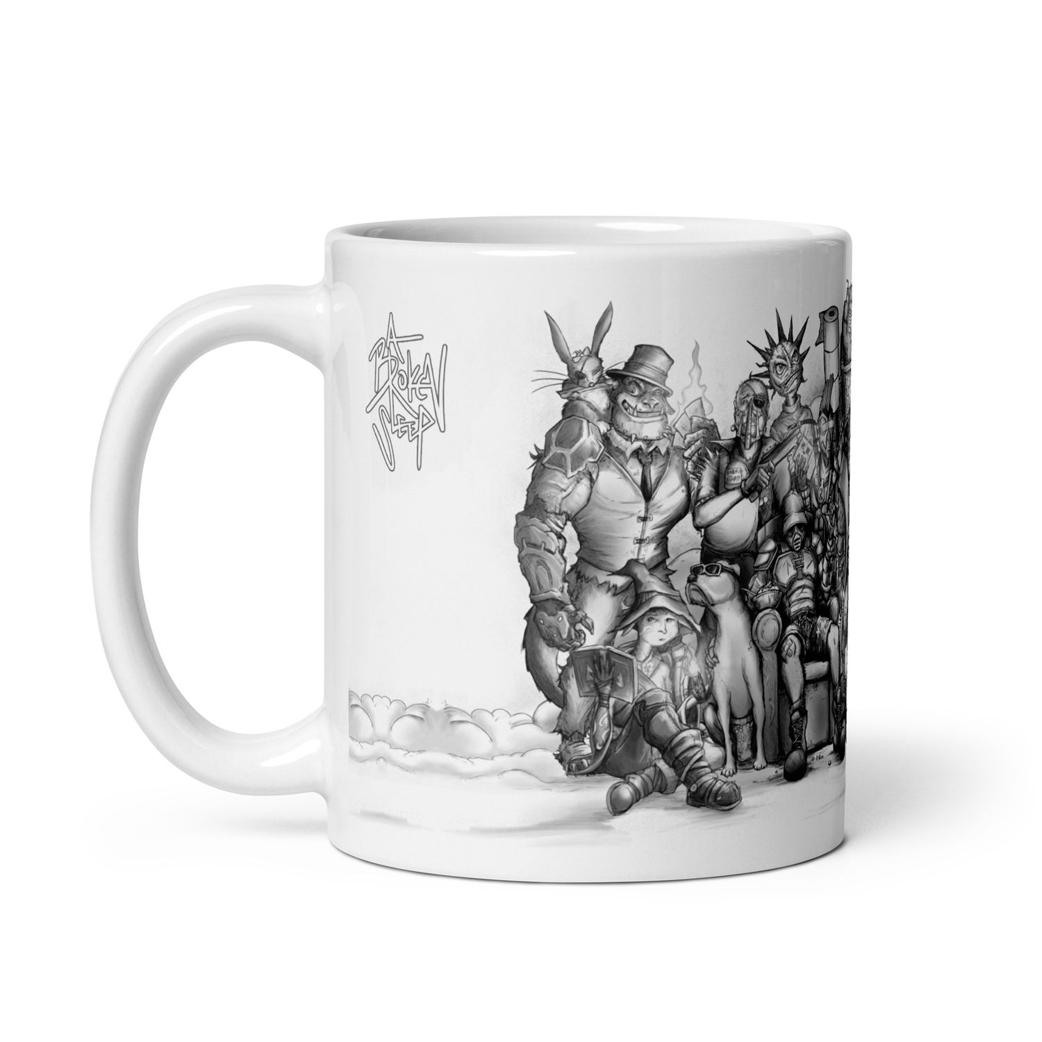 ABROKENSLEEP Year One White glossy 11oz mug