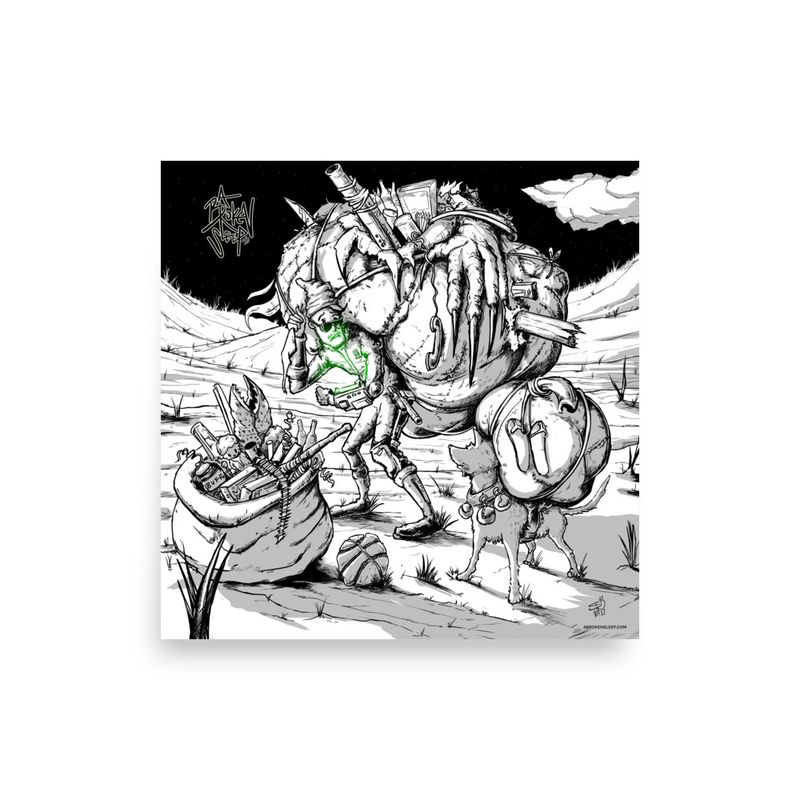 OVER-ENCUMBERED Art Print