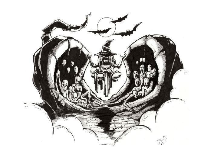 PUMPKIN WITCH A4 Pencil and inks PUMPKIN WITCH A4 Pencil and inks