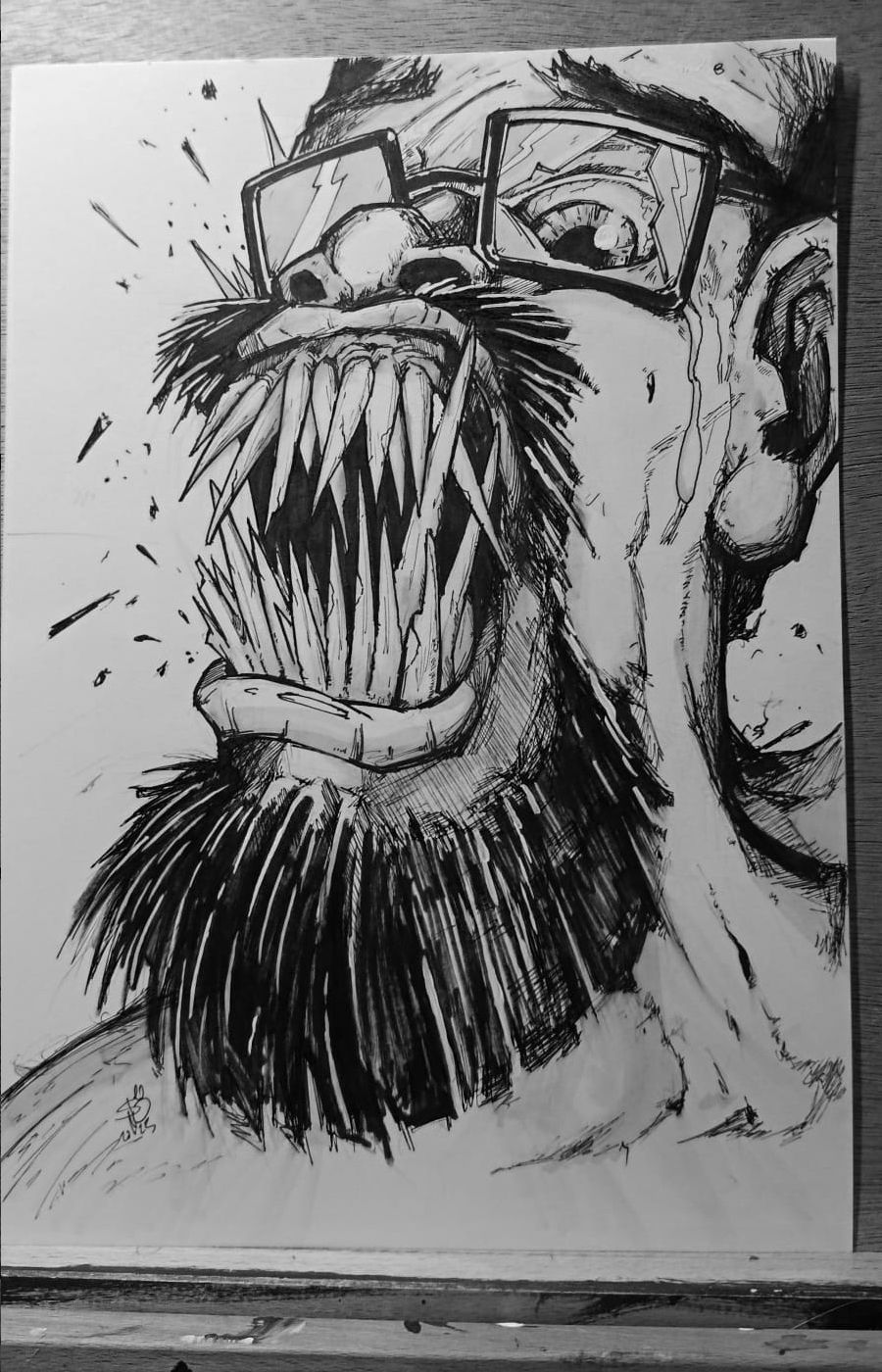 TOOTHACHE A4 pen and inks