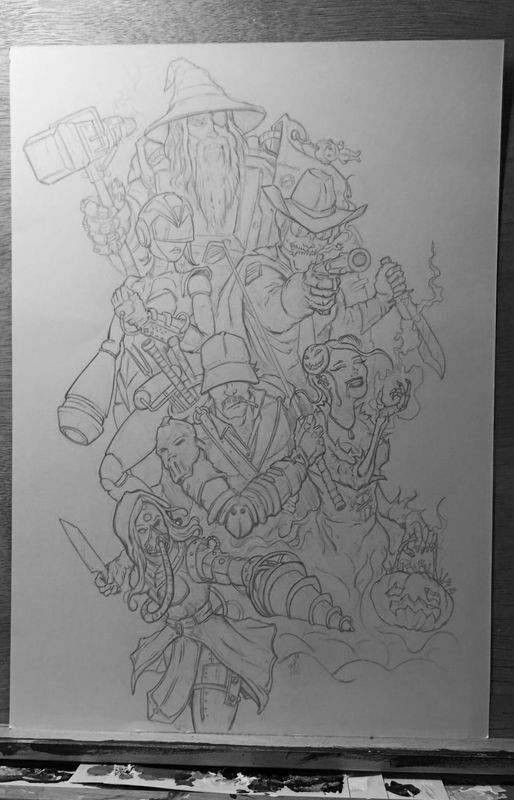 SLEEPLESS 6 A3 Pencil line art SLEEPLESS 6 A3 Pencil line art