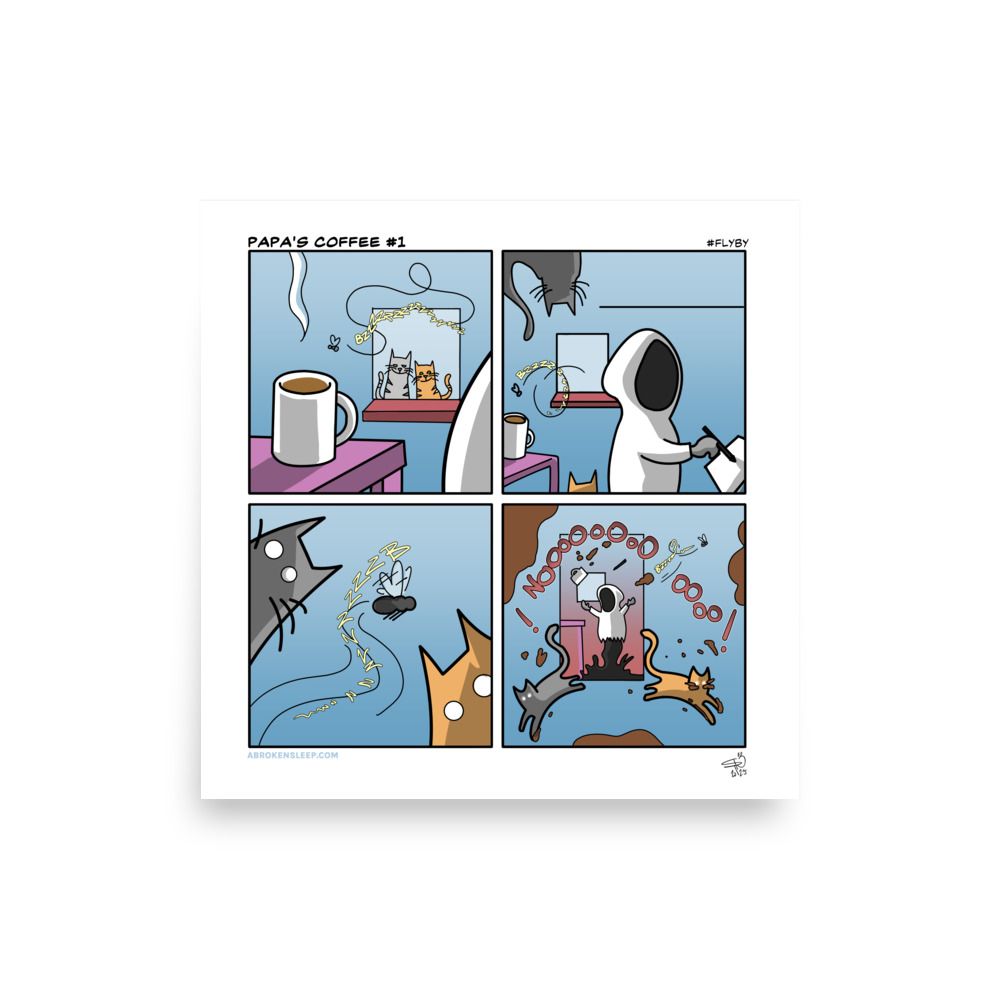 PAPA'S COFFEE #1 Flyby ART PRINT 