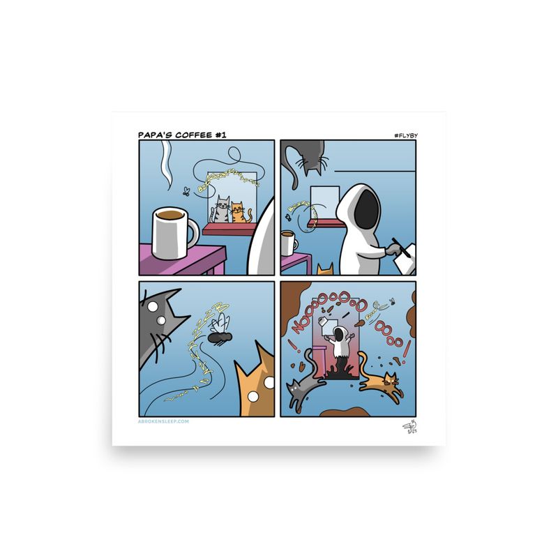 PAPA'S COFFEE #1 Flyby POSTER PAPA'S COFFEE #1 Flyby POSTER