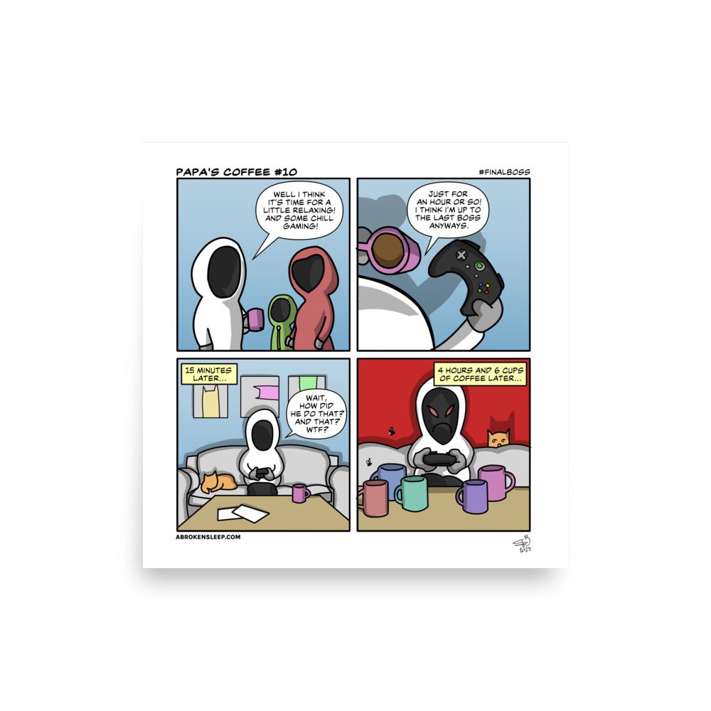 PAPA'S COFFEE #10 FinalBoss POSTER