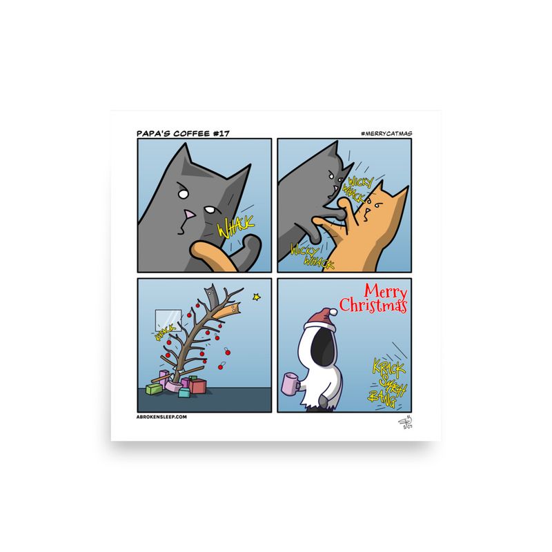 PAPA'S COFFEE #17 Merrycatmas POSTER