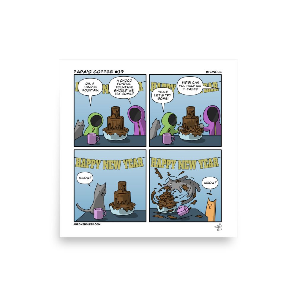 PAPA'S COFFEE #19 Fondue POSTER