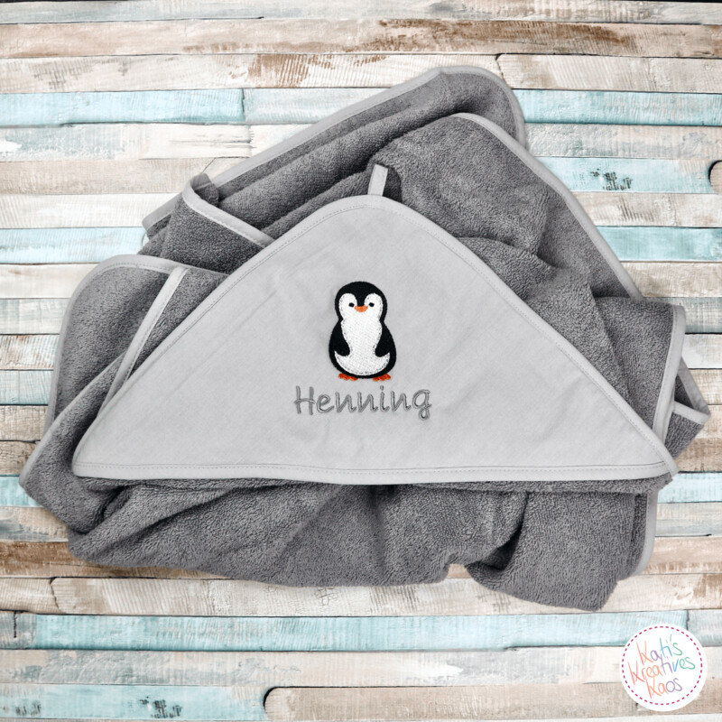 Kapuzenhandtuch "Pinguin"