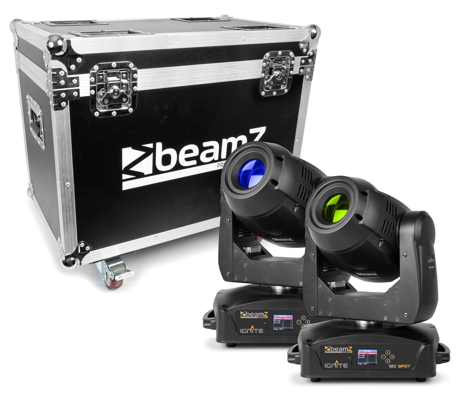 IGNITE180 SPOT LED MOVING HEAD 2 STUKS IN FLIGHTCASE