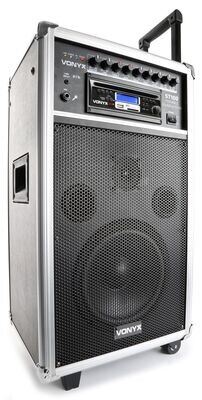 ST100 MK2 MOBIELE GELUIDSINSTALLATIE 8" BT/CD/MP3/UHF