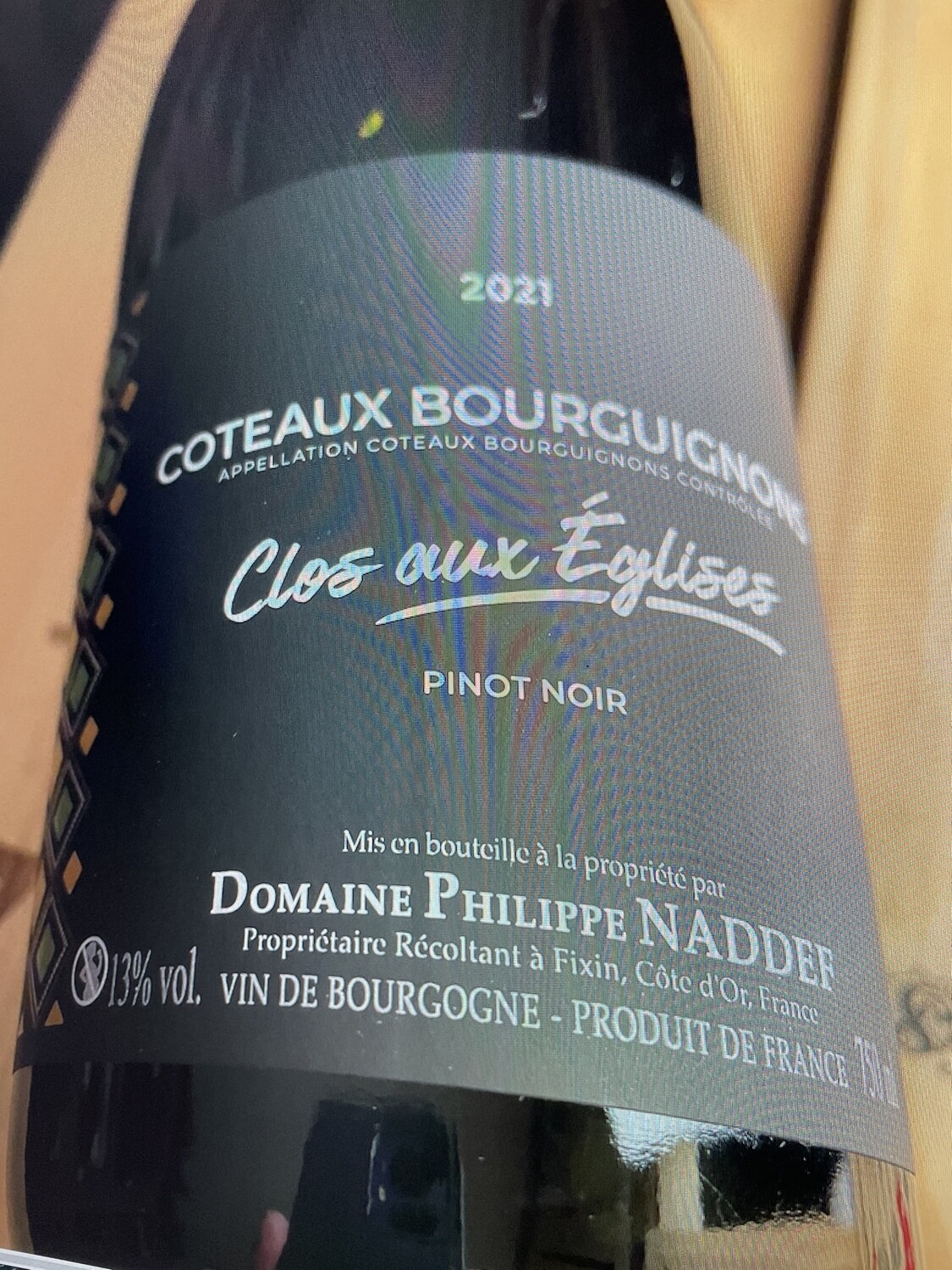 Coteaux Bourguignons 'Clos aux Eglises' AOC 2021 - Philippe Naddef