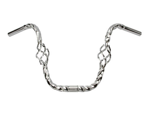 CAGE TWISTED HANDLEBAR 11 25.4MM CHROME.