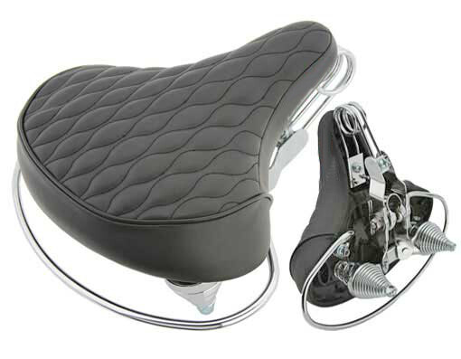 BEACH CRUISERS SADDLE DIAMOND WEB SPRING BLACK.