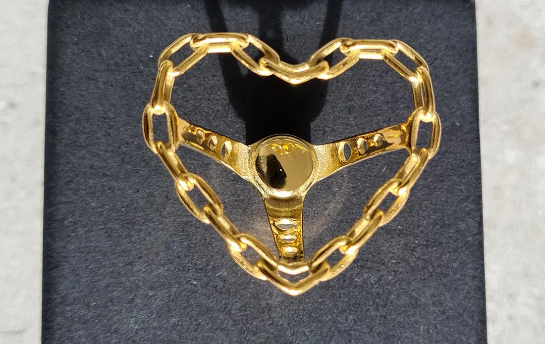 Heart shaped Steel Chain Steering Wheel For rc car