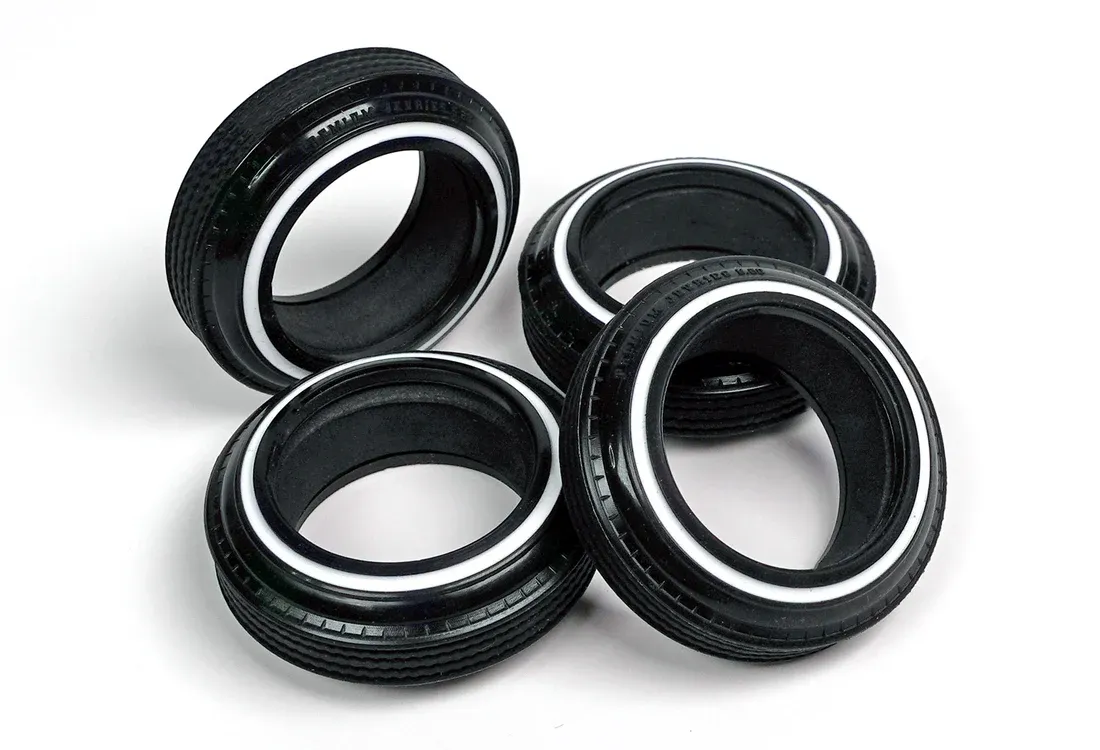 V1 Premium Jevries 5.20 white wall tires for TRUE 13 wheels
