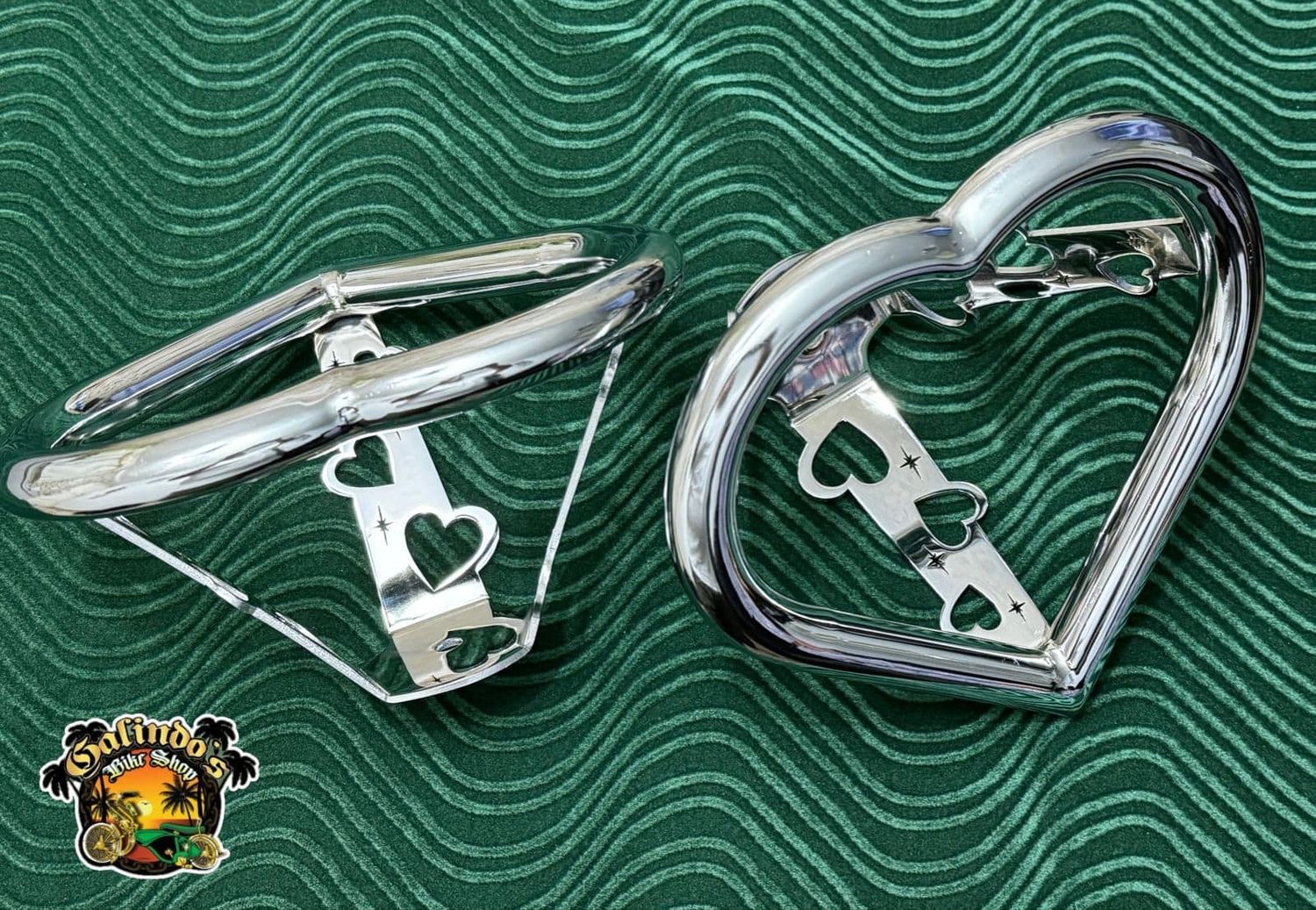 Custom round heart-shaped Lowrider bicycle steering wheel
