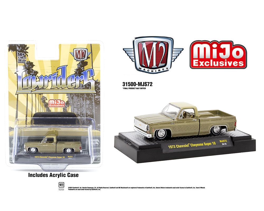 M2 Machines 1:64 1973 Chevrolet Cheyenne Super 10 Pickup Truck Lowriders Limited Edition