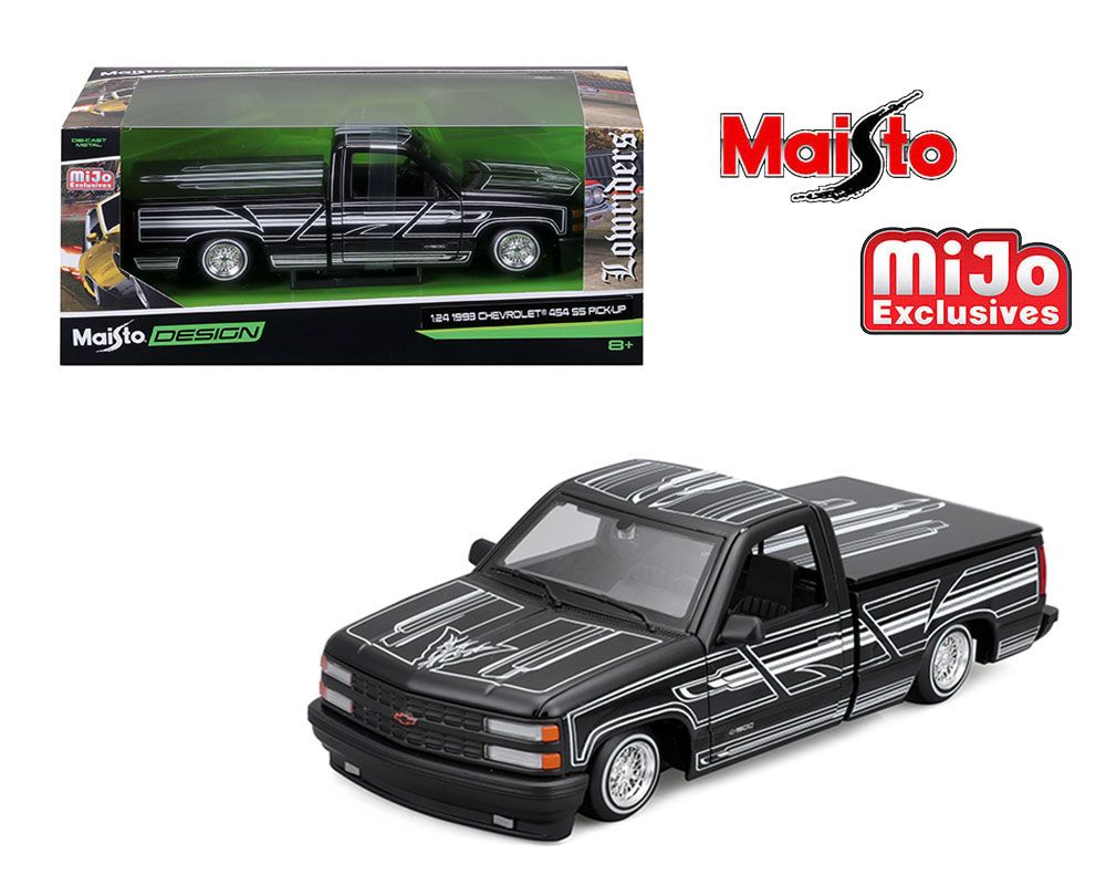 Maisto 1:24 1993 Chevrolet 454 SS Pickup Lowrider – Black